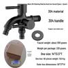 Black Dual-Outlet Washing Machine Faucet Bathroom Kitchen Tap Accessories