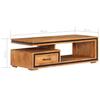 Solid Acacia Wood Coffee Table 100 X 45 X 33 Cm