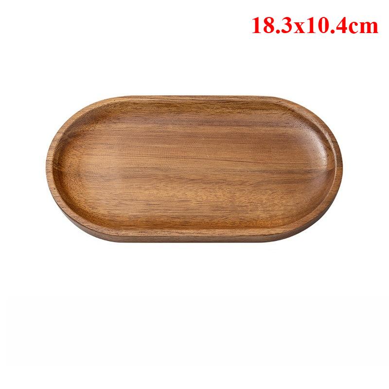 Creative Wooden Serving Tray - Multi-Functional Coffee Coaster & Plate, for Coffee Shops, Kitchens & Homes, for Teacups & Fruits