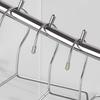 Steel Wall Mounted Clothes Hanger Rack Swing Arm Holder with 5 Hooks Heavy Duty Coat Hanger Rack for Closet Organization