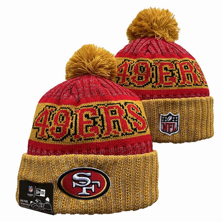 49er Team 2025 Autumn/Winter Wool Pom-Pom Knit Hat - Warm Embroidered Couple Style
