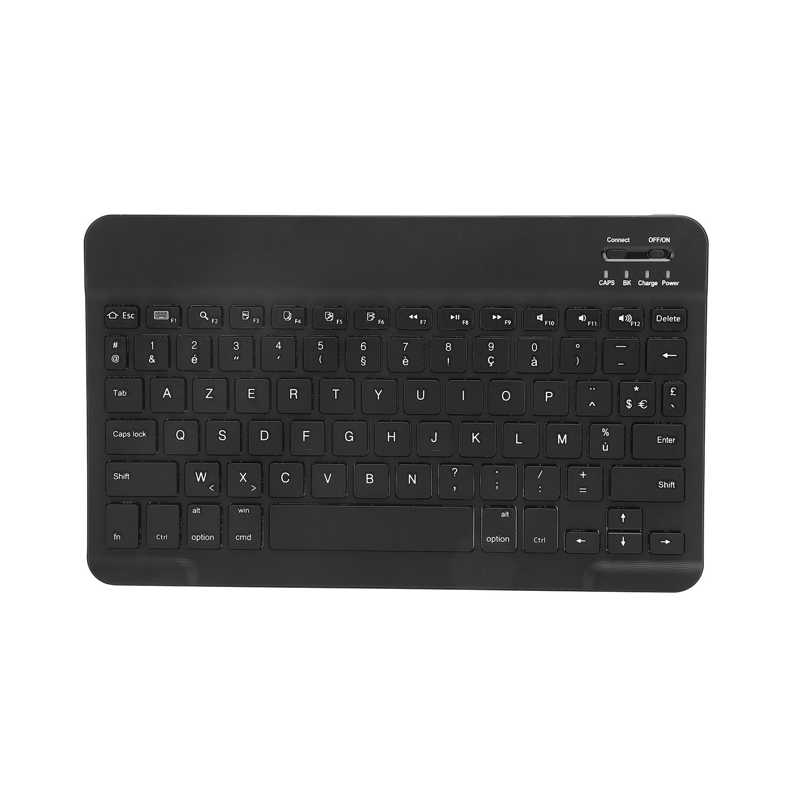 

Портативная беспроводная Bluetooth-клавиатура Клавиатура для планшета Французская Английская для IOSAndroid Черная