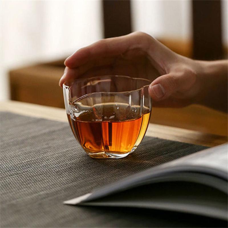200ml Haitang High Borosilicate Glass Tea Pitcher Fair Mug Heat resistant Chahai Tea Cup Tea Dispenser Kungfu Tea Set Teaware