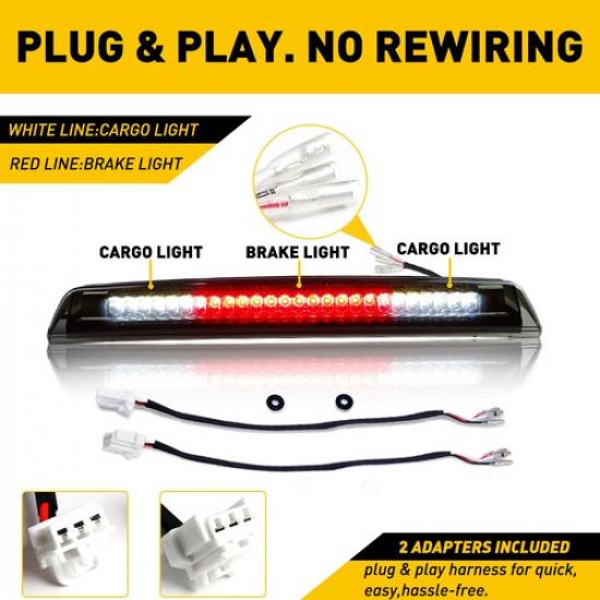 Fits For 2005 - 2016 Nissan Frontier Third 3rd Brake Light Cargo Lamp Bar Smoked