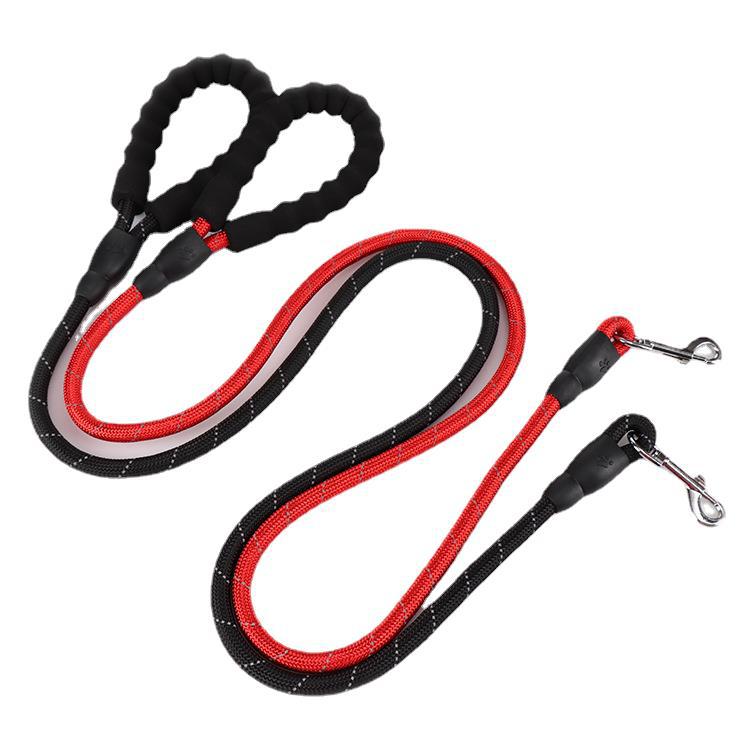 Pet Leash Dog Nylon Reflective Spring Explosion Proof Pulling Round Rope Pet Supplies