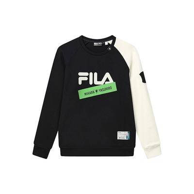 Fila X MIHARA YASUHIRO Locker Colorblock Logo Lässiger Pullover Langarm Sweatshirt Herren Sweatshirt Schwarz F11M243205F-BK