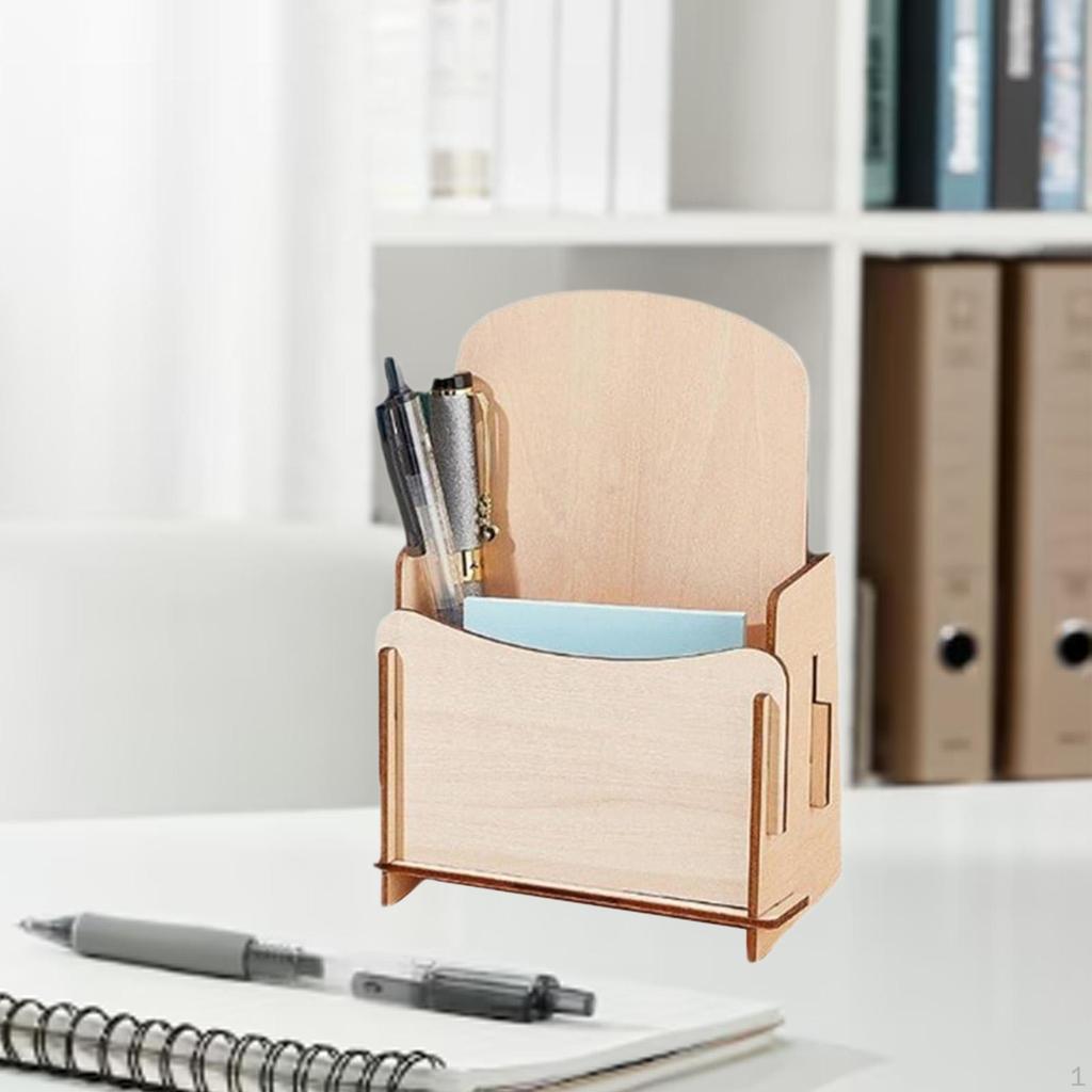 Desktop Organizer Rack Wooden Pamphlet Holder Detachable Minimalism Sturdy Book Display for