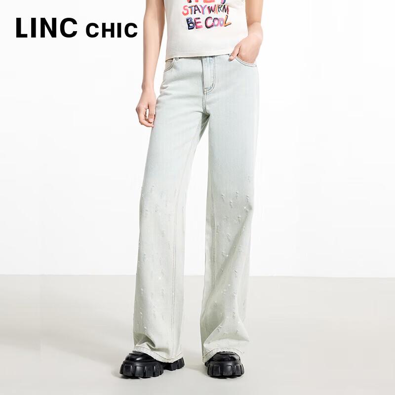 Jinyujie Women s Straight-Leg Loose Fit Jeans S251JE002Y 27