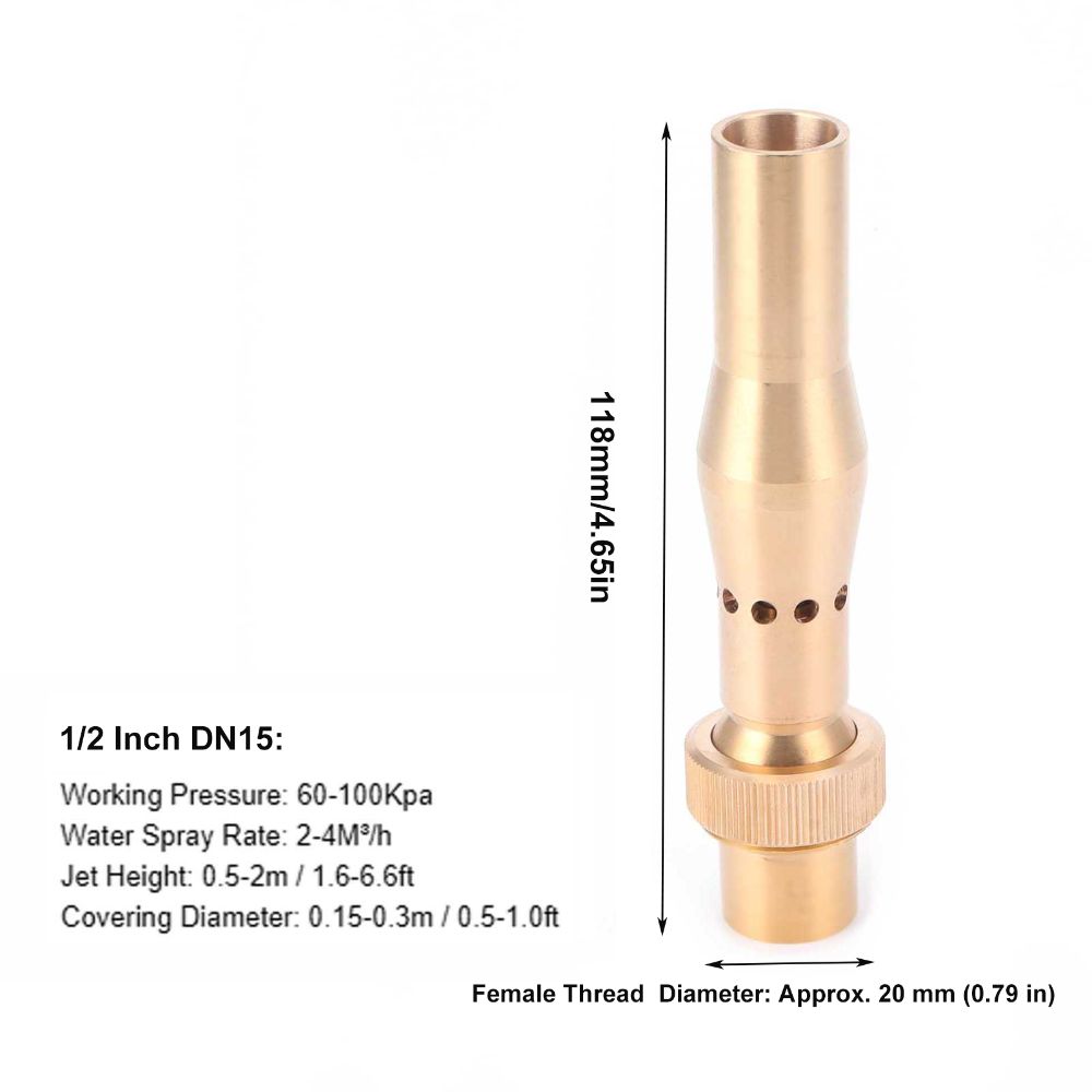 1/2 Inch DN15 Landscape Nozzle 1 Inch DN25 Bubbling Spray Head  Garden Pond Decoration