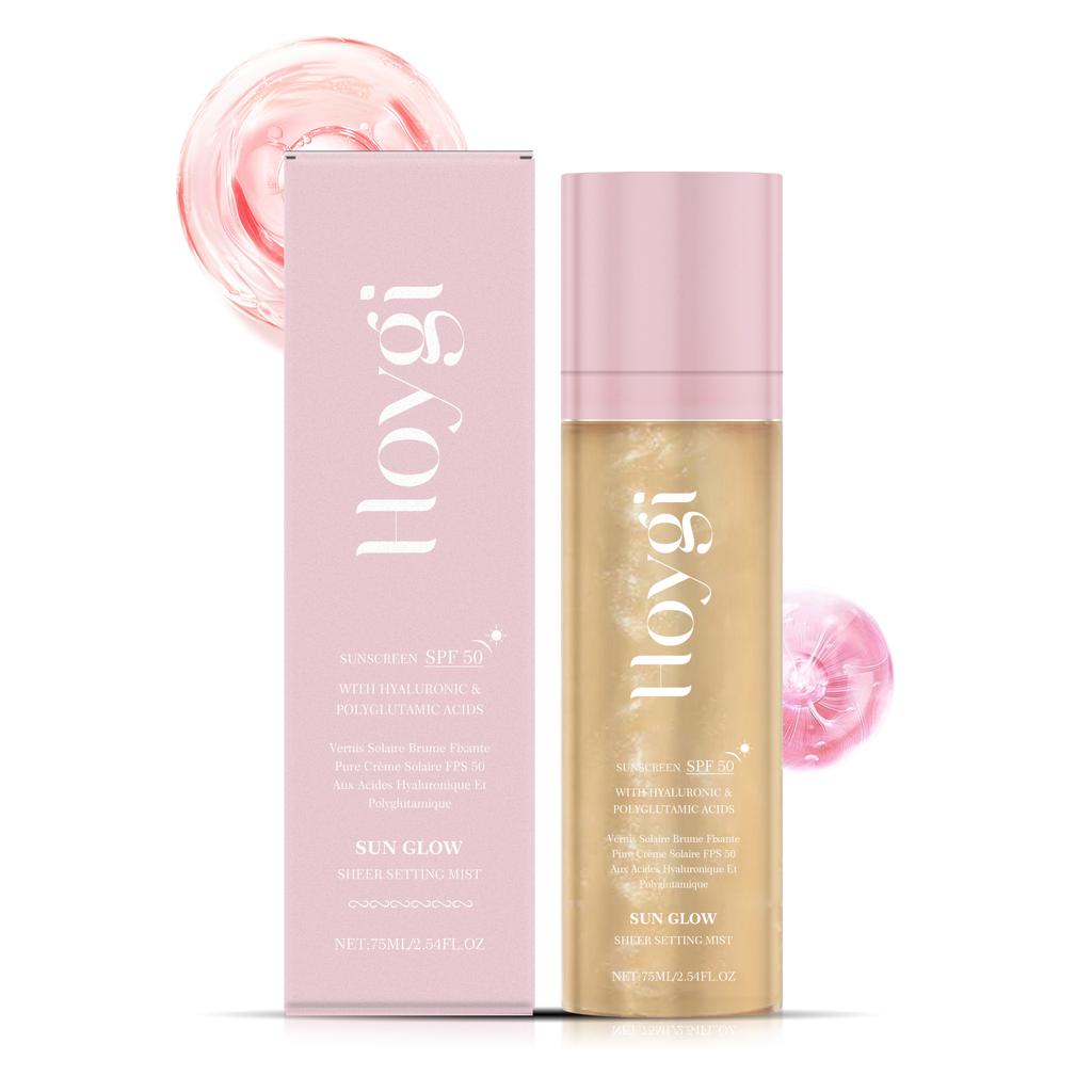 Hoygi Spf 50 Setting Spray Oil Control Long Lasting Matte Natural Non Greasy Waterproof Fast Film Formation Fixer Makeup Spray