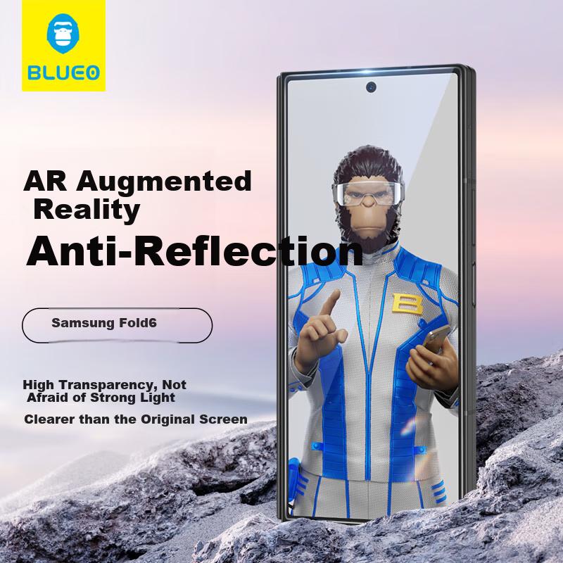 Screen Protector for Samsung Galaxy Z Fold 6, AR Anti-Reflective Tempered Glass Film, High Definition Clear Anti-Fingerprint Protective Film