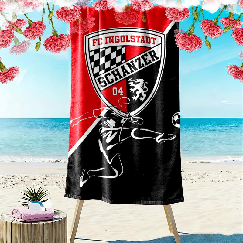 FC Ingolstadt Schanzer Print Beach Towel, Large Soft Quick Dry Towel for Beach Camping Swimming