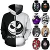 Nightmare Before Christmas Sally And Jack Skellington 3d Hoodie Sweatshirt In Various Sizes