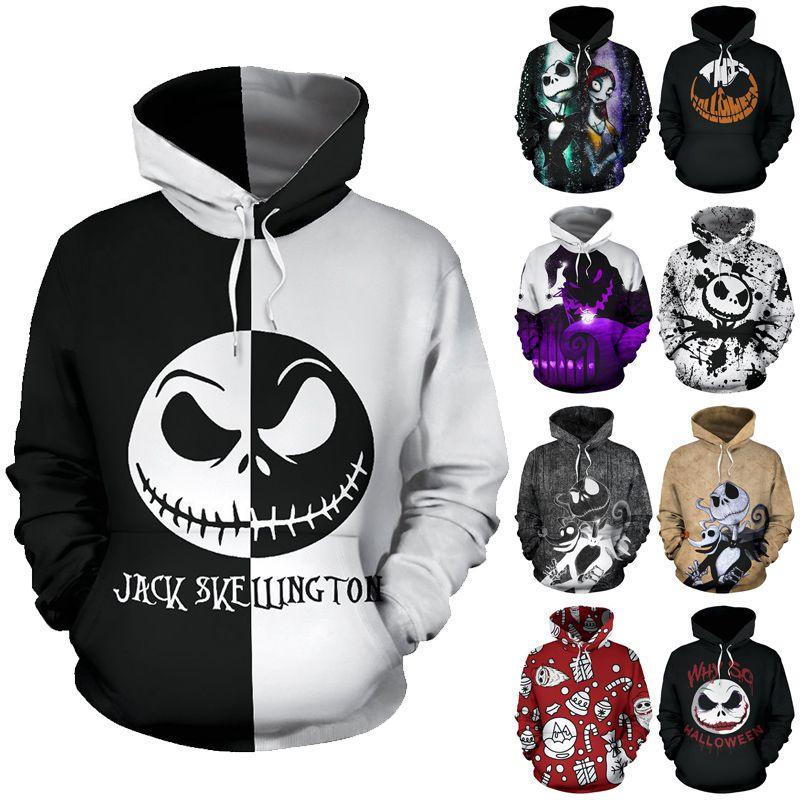 Nightmare Before Christmas Sally And Jack Skellington 3d Hoodie Sweatshirt In Various Sizes