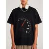 White T Shirt with Red Line and One Life One Chance Text Print Casual Streetwear for Men