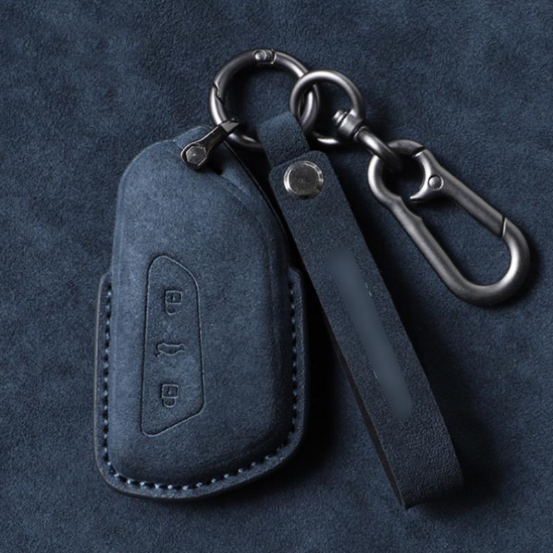 Leather Car Key Case Cover For Vw Volkswagen Golf 8 Mk8 Id.3 Id.4 Cupra Skoda Octavia A8 Seat Leon  Formentor Tarraco