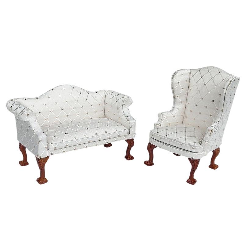 1/12 Puppenhaus Simulation Sofa Stuhl Modell Puppen Heim Sessel Sofa Wohnzimmer Möbel Dekor Puppenhaus Wohnszene Ornament