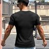 Herren Sommer Trendy Pullover Rundhals T-Shirt Solide Sport Fitness Kurzarm Top