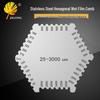 High-Precision Stainless Steel Hexagonal Wet Film Thickness Gauge Comb