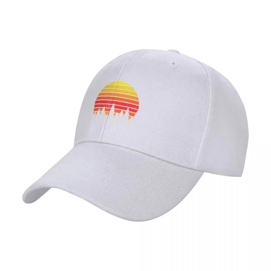 Retro Sunset Forest Baseball Cap Rave Beach fishing caps man Hood For Women 2025 Mens