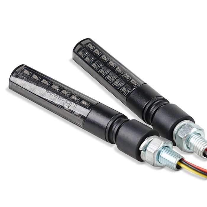 Clignotant LED moto Lumitecs KP40 teinté noir avec feu stop et feu arrière
