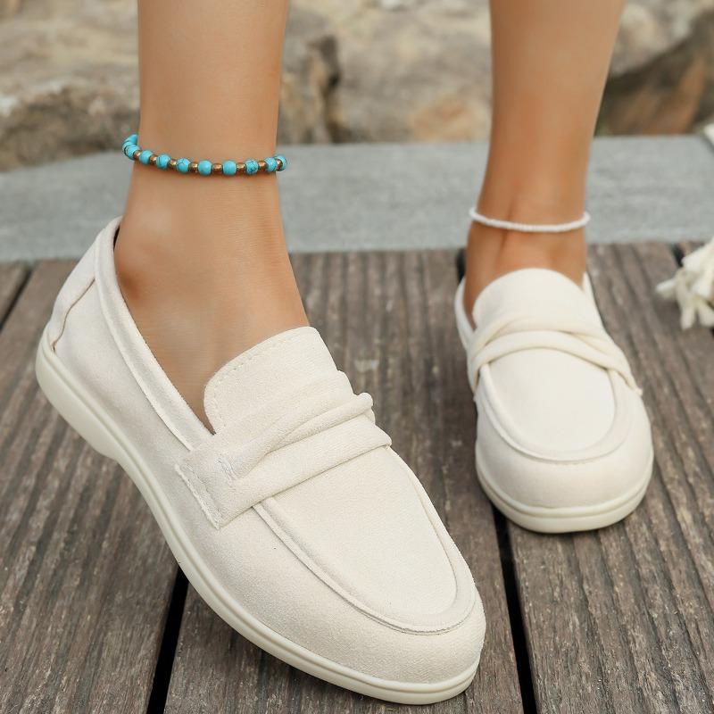 Women’s Round-Toe Slip-On Loafers Flat Casual Shoes
