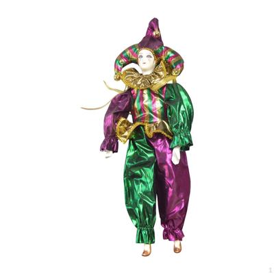 Porcelain Clown Doll with Head and Limbs,Home Decoration,Creative,Sturdy Collection