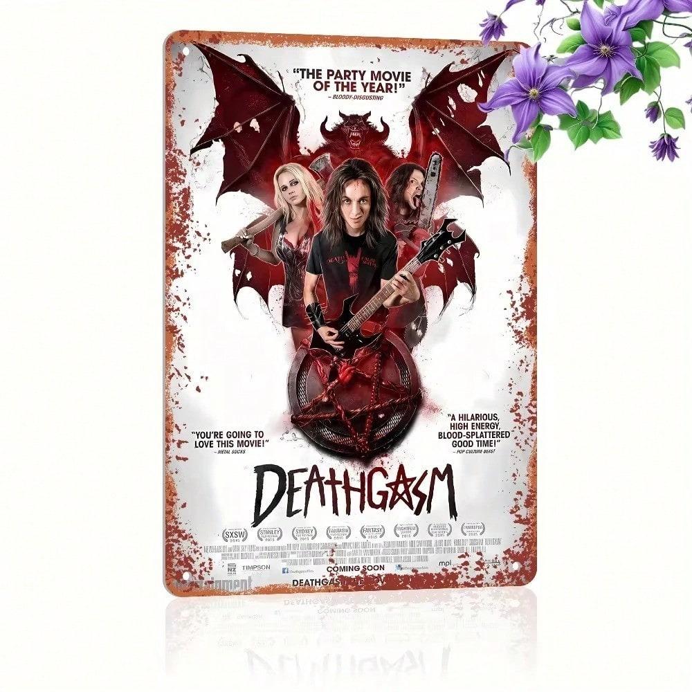 Vintage Deathgasm Metallplåtskylt Retro Väggkonst Hembarinredning Garage Man Cave