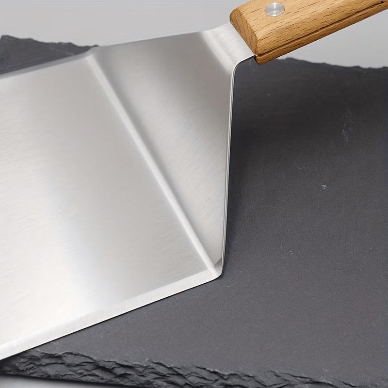 1pc Stainless Steel Spatula, Stainless Steel Cooking Spatula, BBQ Spatula, Teppanyaki Spatula, Steak Knife Spatula, Pizza Spatula