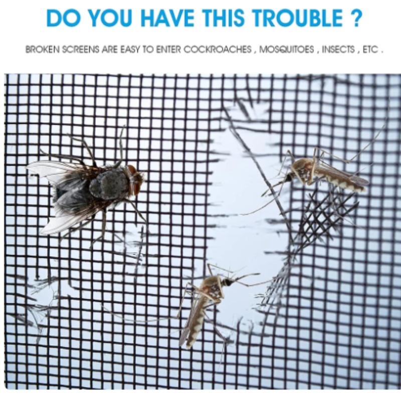 Window Screen Repair Tape, Self-adhesive Mosquito Repair Patch Covering Broken Holes Repair Tape Anti-Insect Fly Insect Mosquito