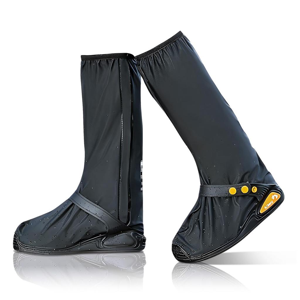 Kouizam Rain Shoe Long Silicone Shoe Waterproof for Fishing Motorcycle and More Covers, Covers, Rain, Men's Boots, Boots, (XXL, 28-29cm)