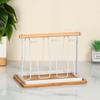 Cup Holder Iron Water Draining Rack Portable Glasses Organizer Kitchen Cup Shelf With Tray Drying Rack Kitchen Storage