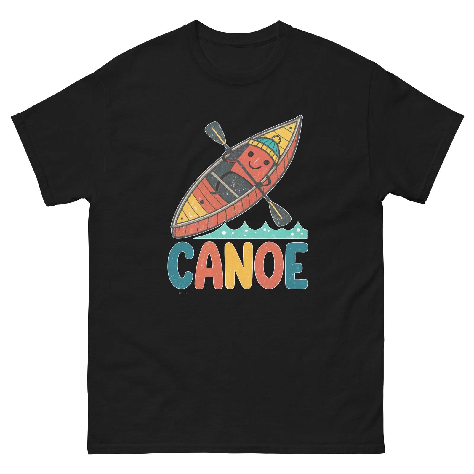 Canoe Transportation Vehicle Illustration T-Shirt M