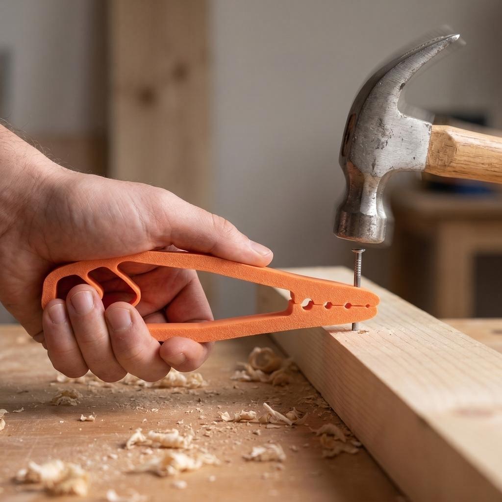 Outil Porte-Clou Portable pour un Positionnement Précis et la Sécurité avec Poignée Ergonomique et Construction Durable pour la Menuiserie et les Projets de Bricolage