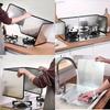 One Stainless Steel Splash Screen Set - Heat Resistant, Non-Stick Kitchen Stove Protection - 2 Foldable Panels for Home, RV, Camping