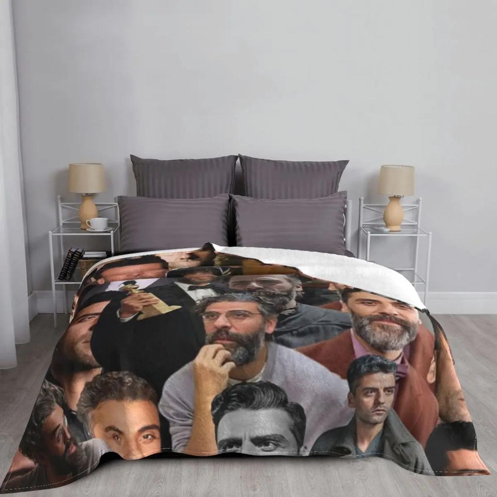 oscar isaac photo collage Throw Blanket Thermal Blanket decorative blanket Beautiful Blankets