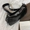 IELGY Korean Style Niche Design Retro Oil Leather Underarm Bag Fashionable All-Match One-Shoulder Messenger Bag