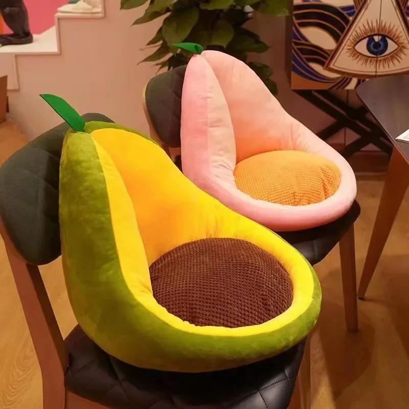 Plush Seat Cushion Soft Comfortable Plush Waist Support Chair Cushion Cute Office Chair Cushion Birthday Present Cojines
