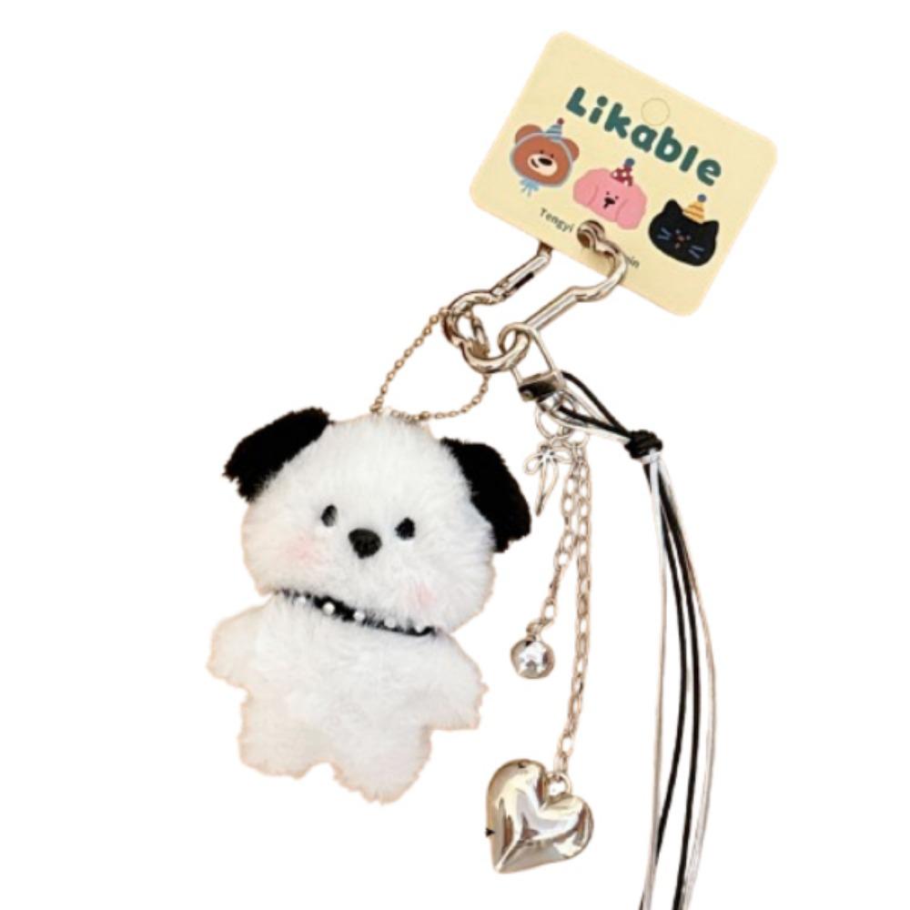 

Мультяшный плюшевый брелок-кролик Каваи Подвески для телефона Подвеска Плюшевый медведь Подвеска Украшения для рюкзака Black Dog