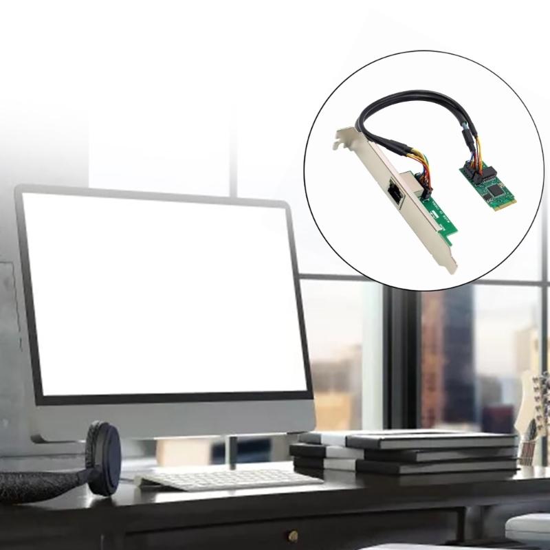 M.2 B+M Key To Gigabit Corded Networking Card WGI210AT Control M.2 B+M Key RJ45 Networking Card