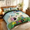 Custom Name,Barbapapa Pattern Bedding Home Decoration Birthday Gift ( 1 Duvet Cover + 2 Pillowcase, Without Core),fan Merchandise.