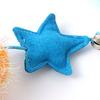 Felt Star Feather Teaser Stick Colorful Soft Hairball Star Cat Teaser Stick for Home Blue
