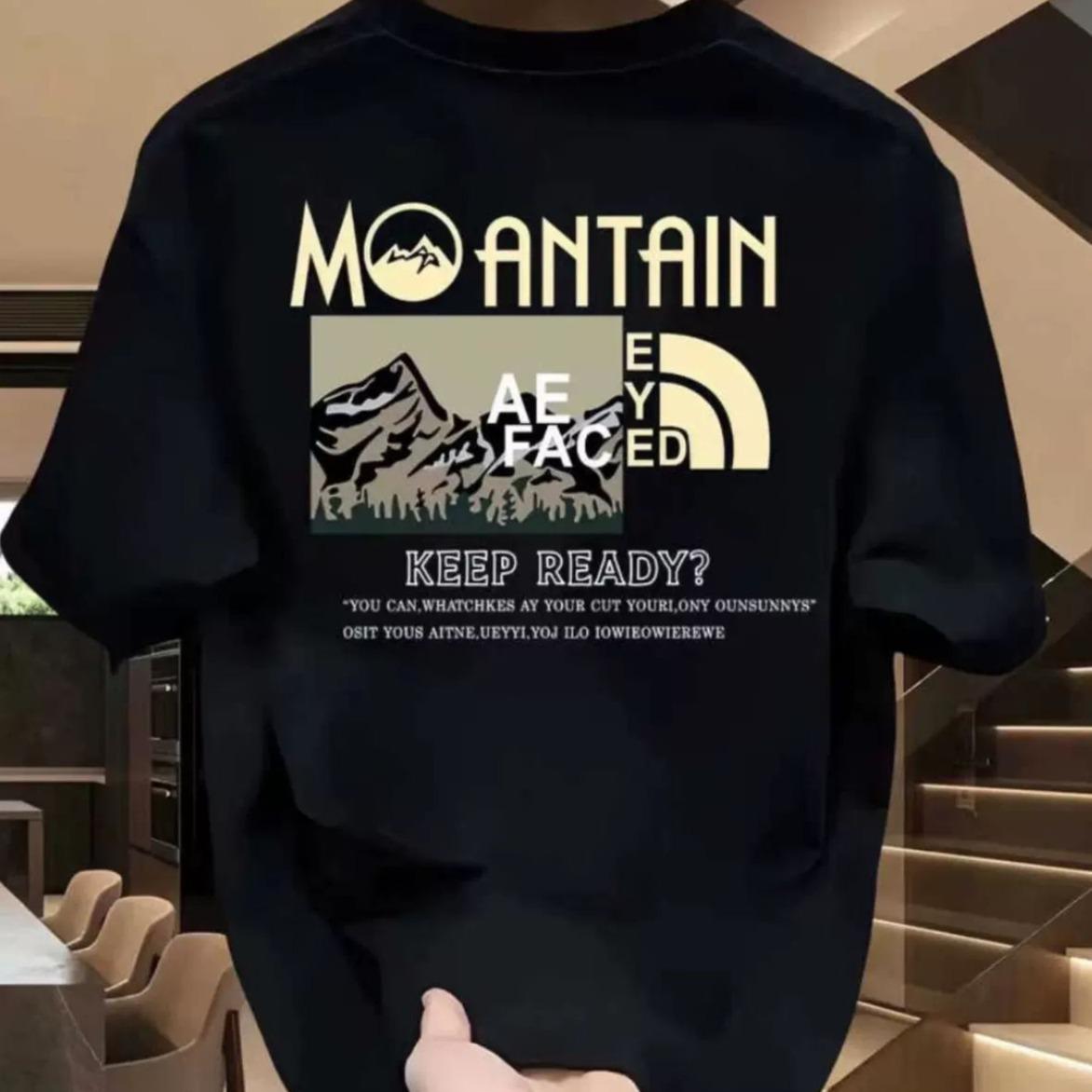 

Мужская модная повседневная футболка из плотного хлопка - летняя, свободный крой, круглый вырез, короткий рукав S