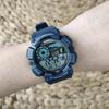 Casio Multifunction Digital Watch with Clear Dial and Resin Strap Men's Band, WS-1500H-2AVDF, Blue,