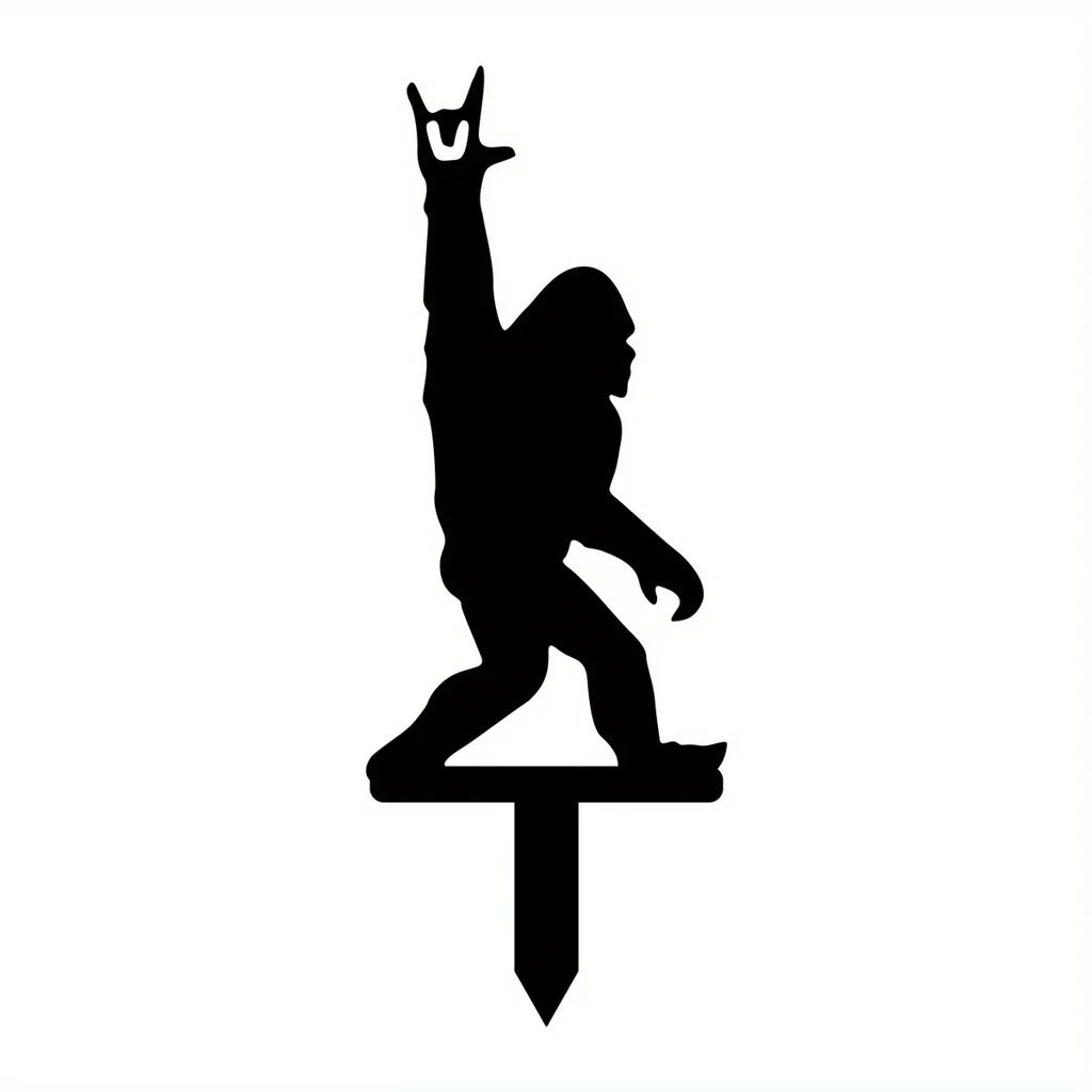 Dekorative Gartenstecker aus Metall - Sasquatch Geschenke für Männer & Frauen. Sasquatch Statue Dekorationen Außen. Patriotische Dekoration.