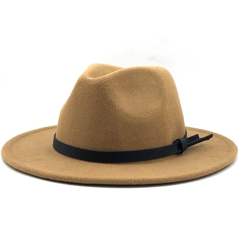 Buy New Women Men Wool Fedora Hat With 