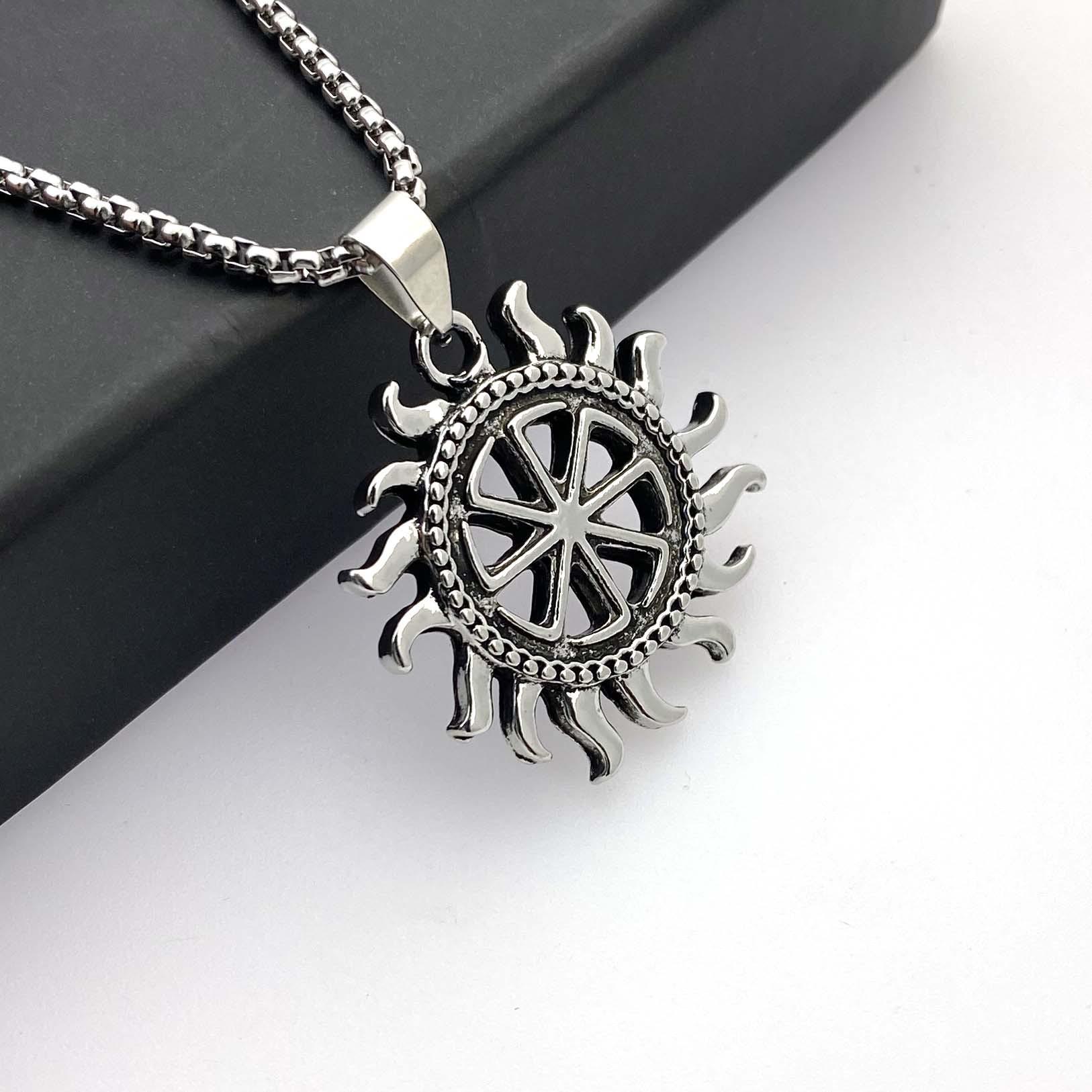 Ожерелье Винтажное Солнце Викингов Кулон 50CM(Necklace Size)