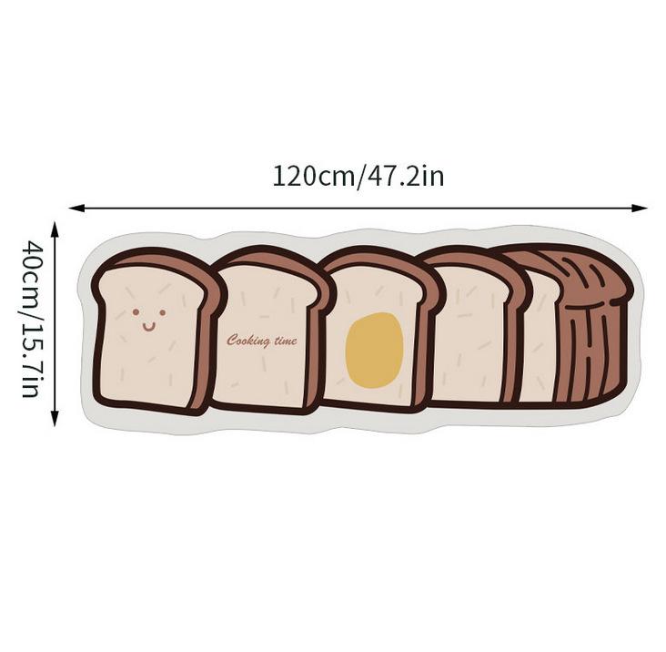 

Мультяшный милый кухонный коврик с едой для животных, нескользящий необрастающий кухонный коврик для спальни, ванной комнаты, входная дверь, коврики для домашних животных, домашний декор, ковер Tapis 40cmx120cm 1pc хаки/коричневый
