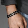 Gothic Vintage PU-Lederarmband für Männer und Frauen Punk Nieten Nieten Kreuzarmband Schmuck Zubehör