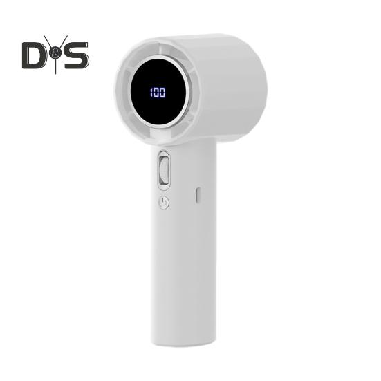 

Ручной охлаждающий вентилятор с 100-скоростным регулируемым ЖК-дисплеем, USB-зарядкой, летний портативный дорожный карманный мини-персональный вентилятор белый